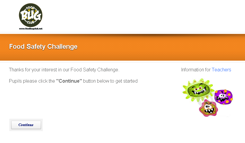 Food safety challenge screenshot